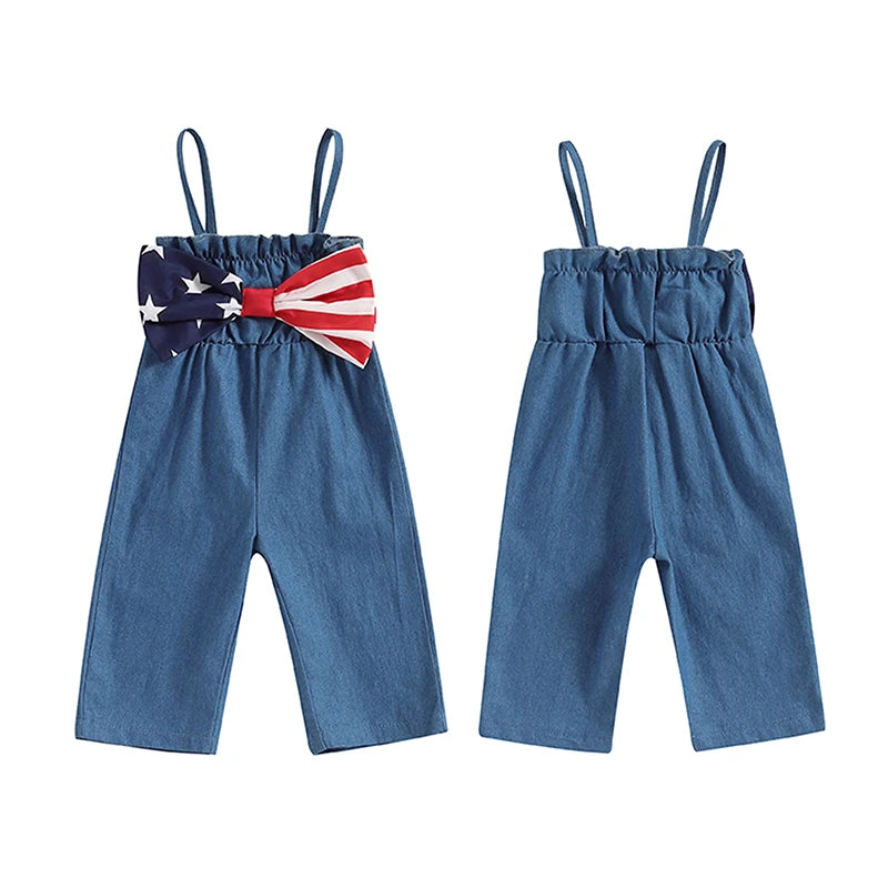Girl's 4th of July Overall Jumpsuits