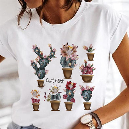 Artsy Tees & Watercolor Cactus Short Sleeve T-Shirts