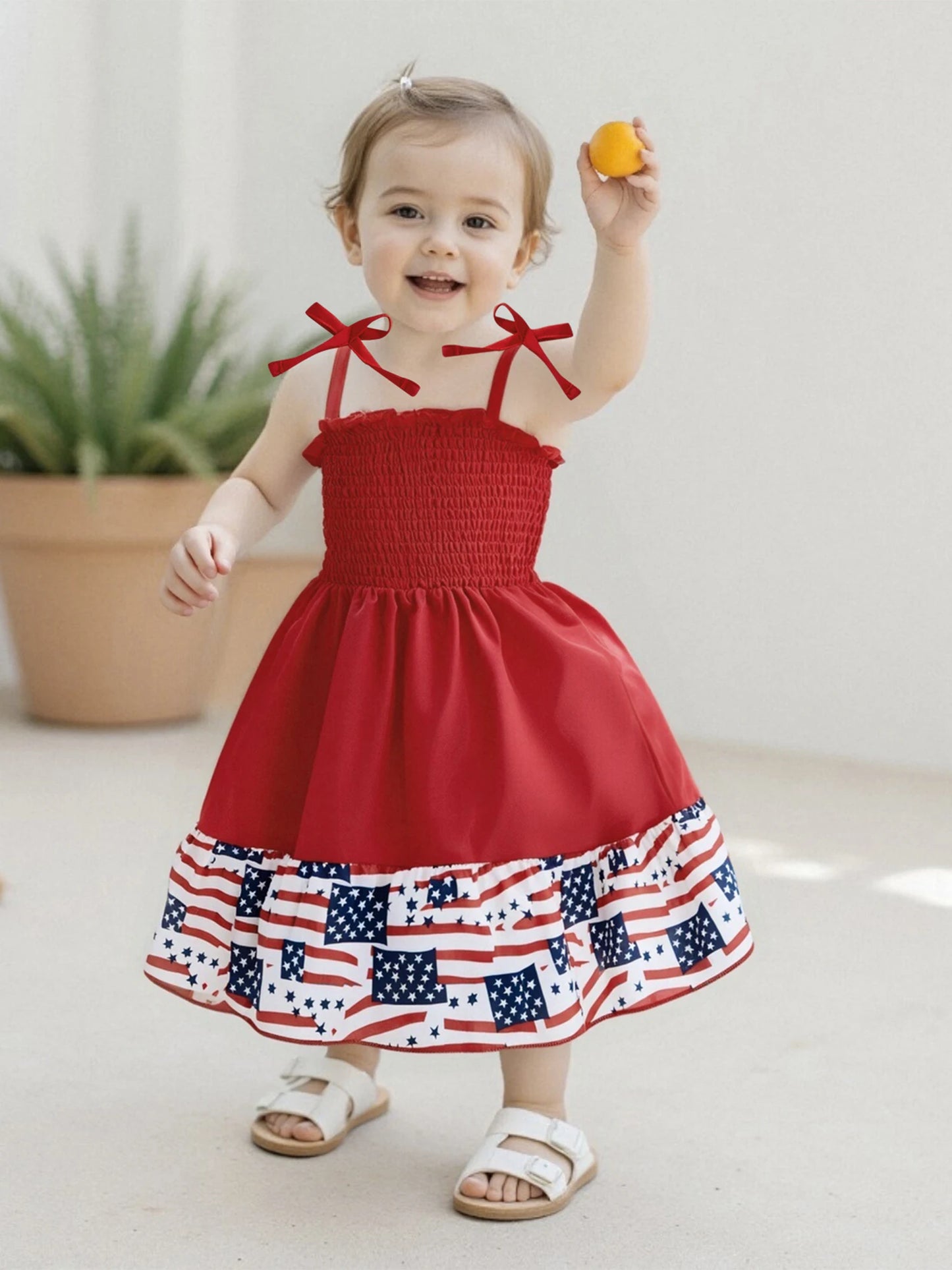 Girl's Sleeveless 4th of July Tank Dress