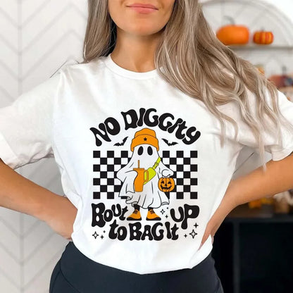 Halloween Tees! Womens No Diggity Ghost Graphic T-Shirts