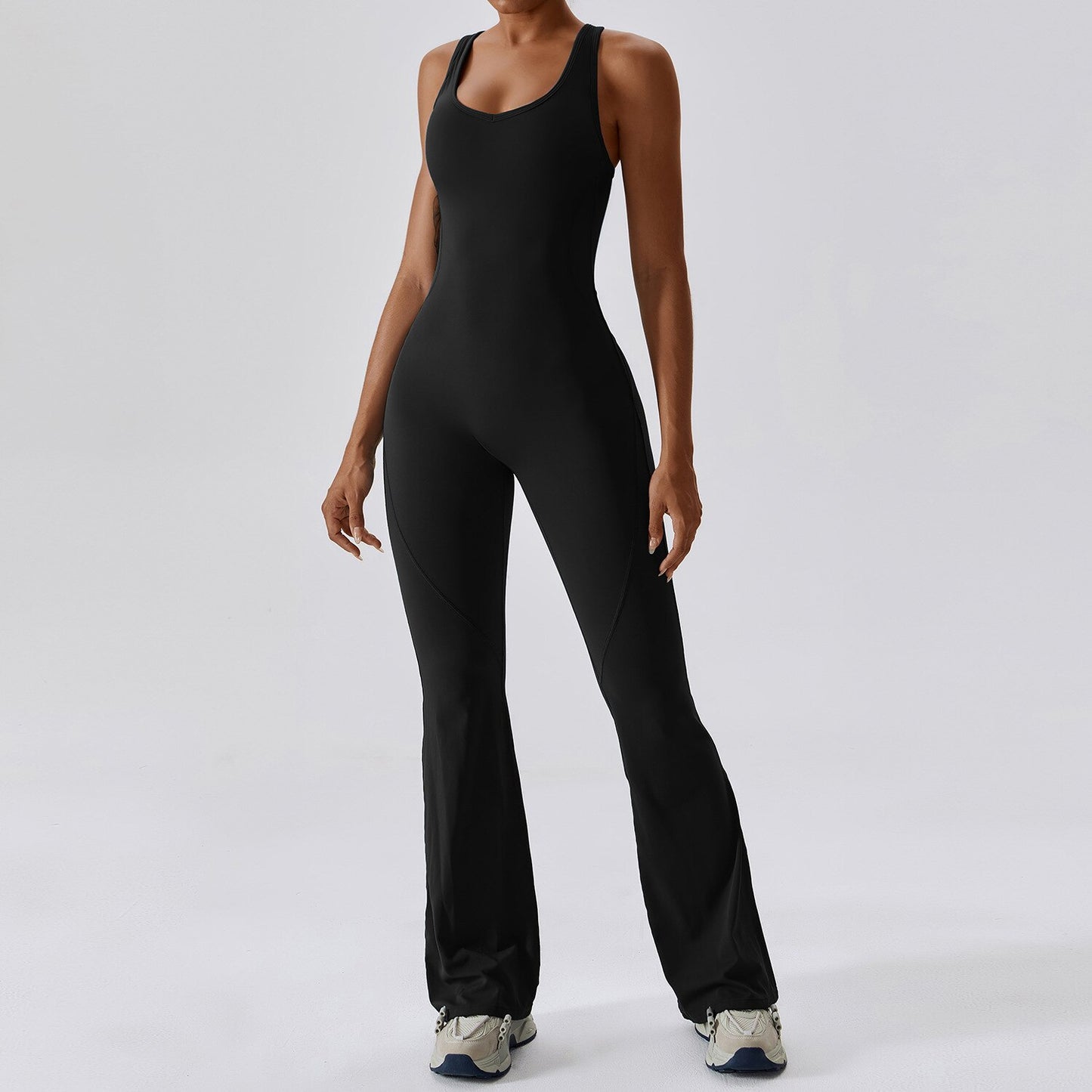 Women's Athletics One-Piece Fitness Flare Leg Bodysuits