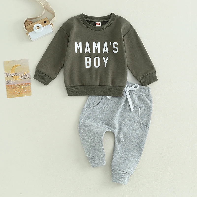 2-Piece Fall Outfits! Boy’s "Little Dude" Sweatshirt & Pants Sets