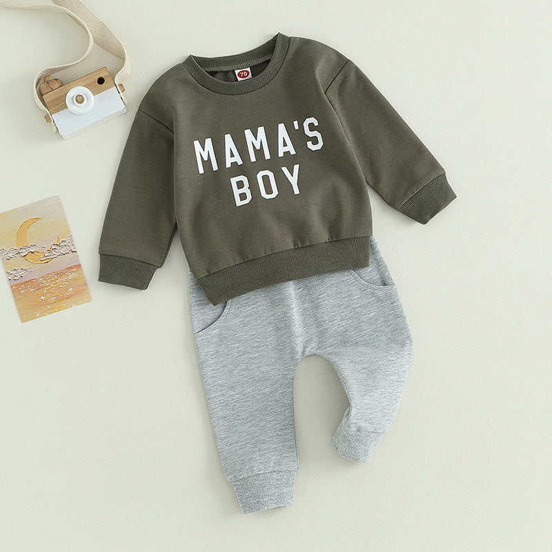 2-Piece Fall Outfits! Boy’s "Little Dude" Sweatshirt & Pants Sets