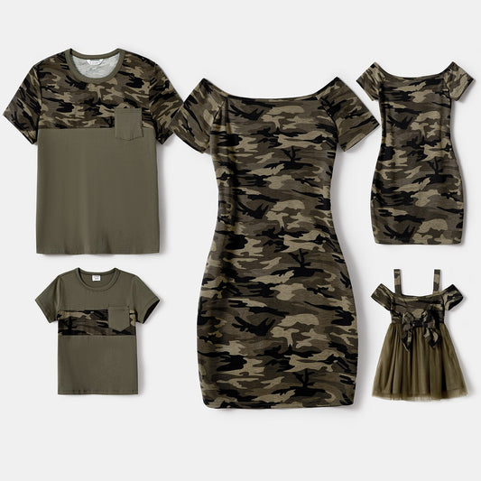 Family Matching! Camo Tunic Dresses, Rompers & T-shirts