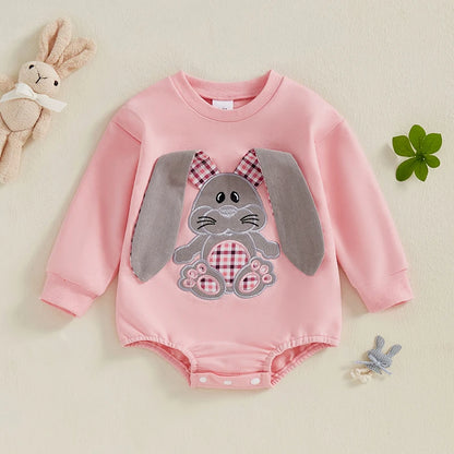 Girl's & Boy's Embroidered Easter Bunny Onesie Sweatshirts