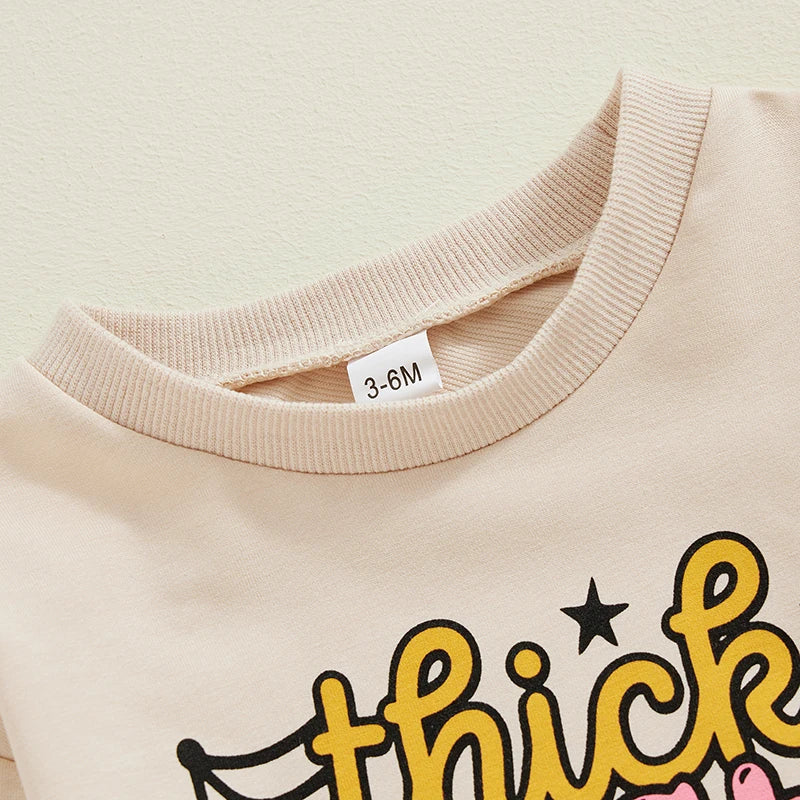 Girl's *Thick Thighs, Spooky Vibes*  Halloween Sweatshirt Onesies