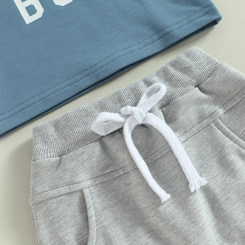 Boy's 2-Piece "Mama's Boy" T-Shirt & Shorts Sets