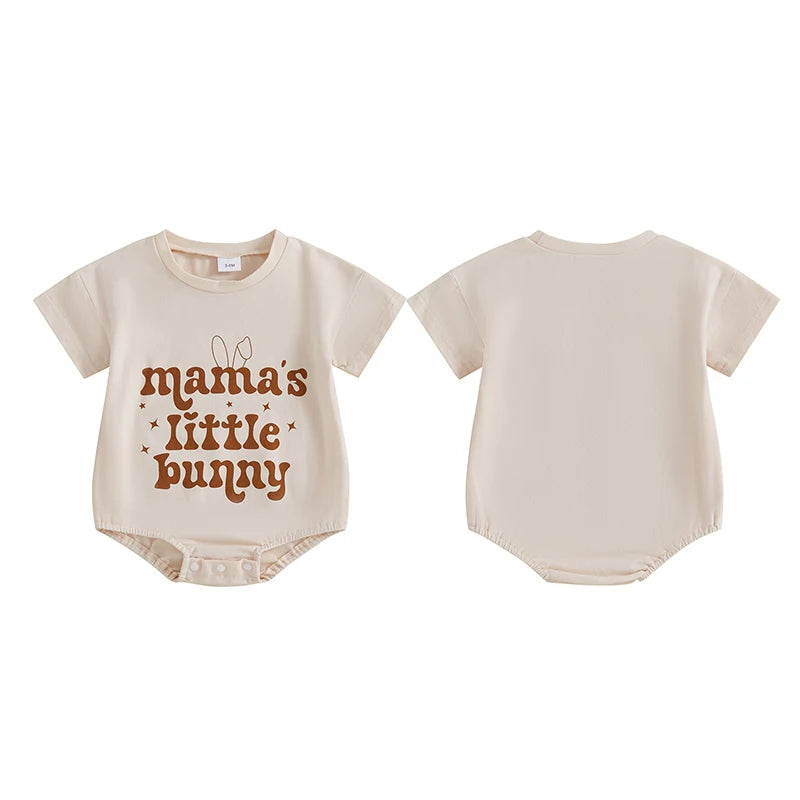 Boy's Easter Bunny Ear Onesie Rompers