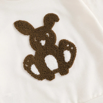 Boy's Easter Bunny Embroidered Sweatshirts & Pants