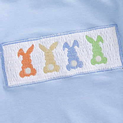 Boy's Embroidered Easter Bunny Onesies