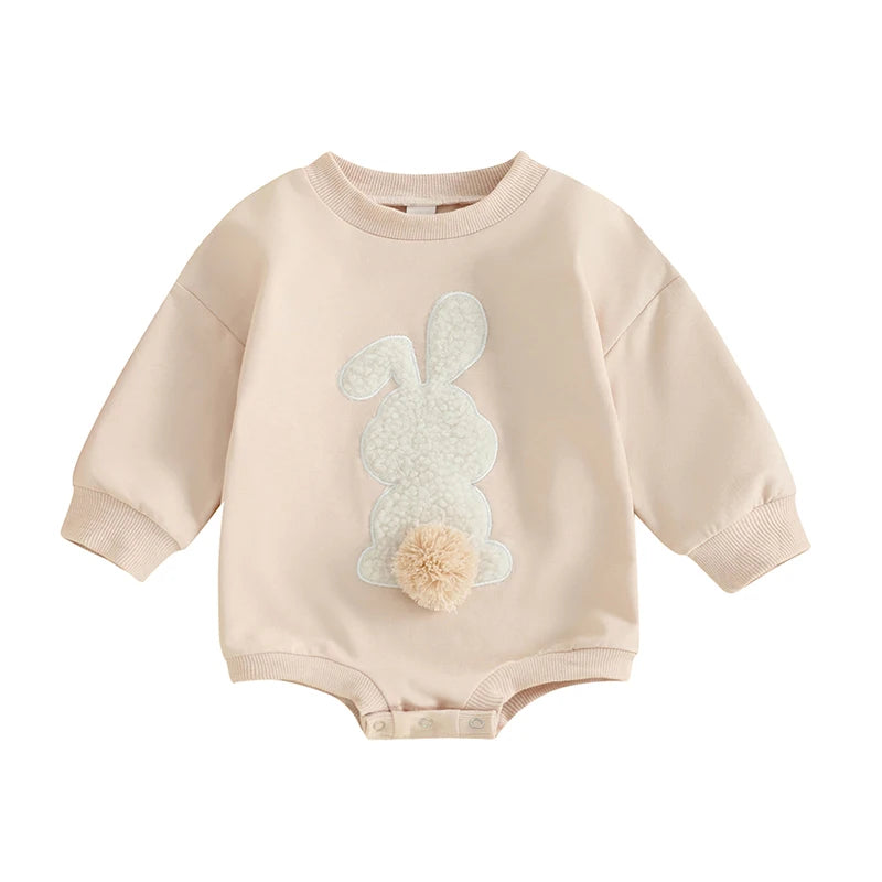 Boy's & Girl's Embroidered Easter Bunny Sweatshirt Onesies