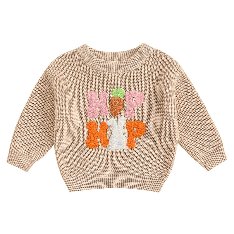 Girl's Easter Bunny, Carrot Sweaters