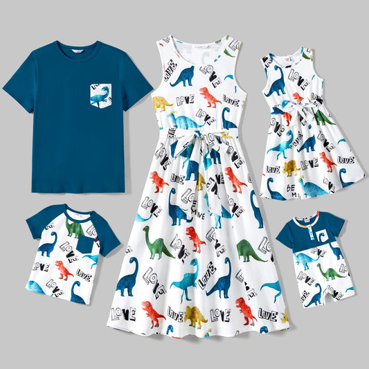 Family Matching! Dinosaur Tank Dresses, Jumpsuits & T-shirts
