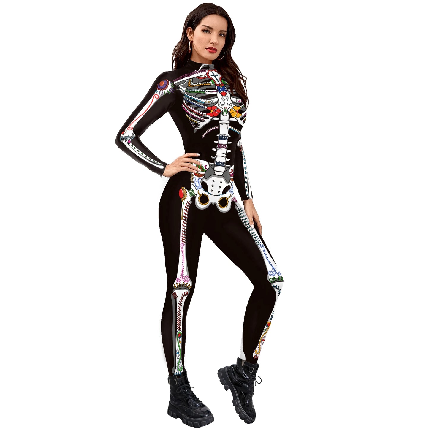 Skeleton Bodysuits! Full One Piece Halloween, Day of The Dead, Cosplay, Party Costumes