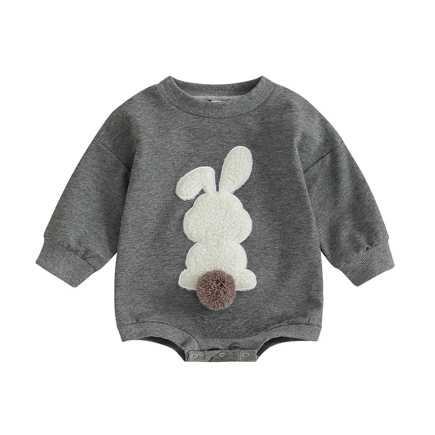 Girl's & Boy's Embroidered Easter Bunny Romper Sweatshirts