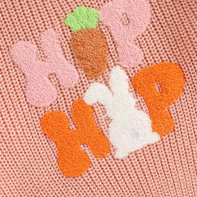 Girl's Easter Bunny, Carrot Sweaters