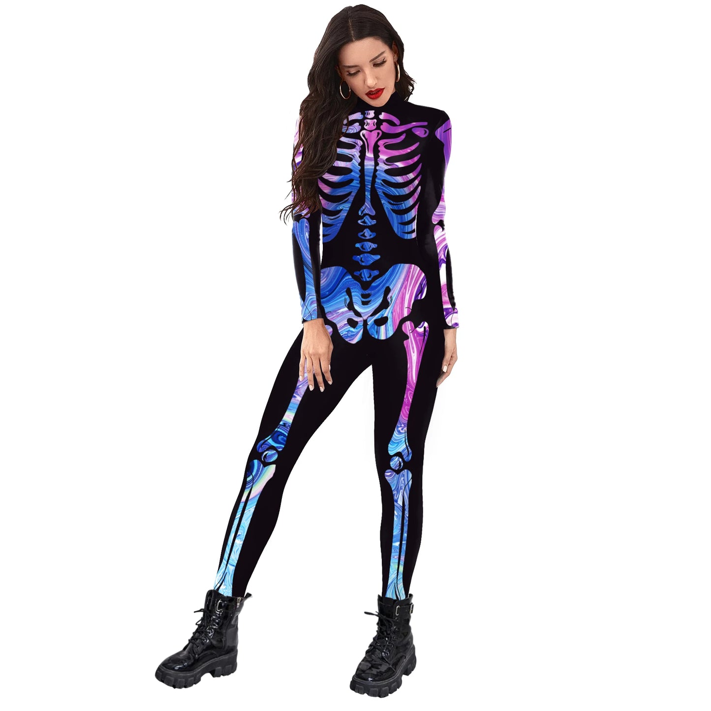 Skeleton Bodysuits! Full Adult One Piece Day of The Dead, Halloween, Costume Party, Cosplay