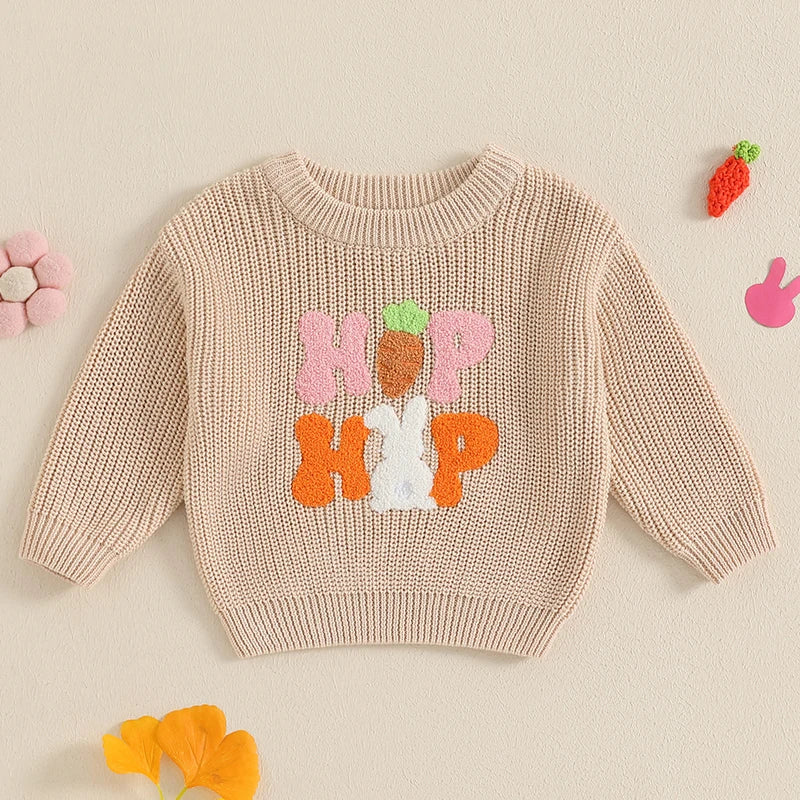 Girl's Easter Bunny, Carrot Sweaters