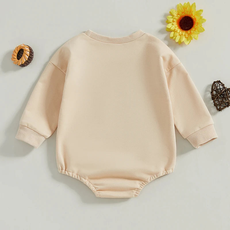 Boy's & Girl's "Mama's Little Coffee Bean" Sweatshirt Rompers