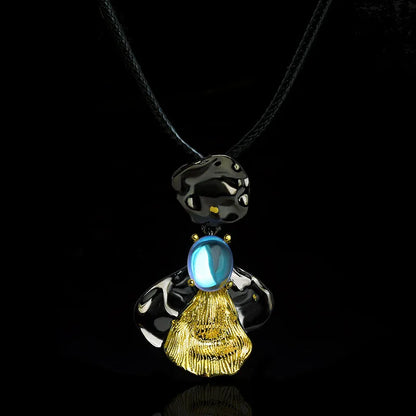 Sparkling Moonlight Zircon Pendant necklace Chain Gold Necklace