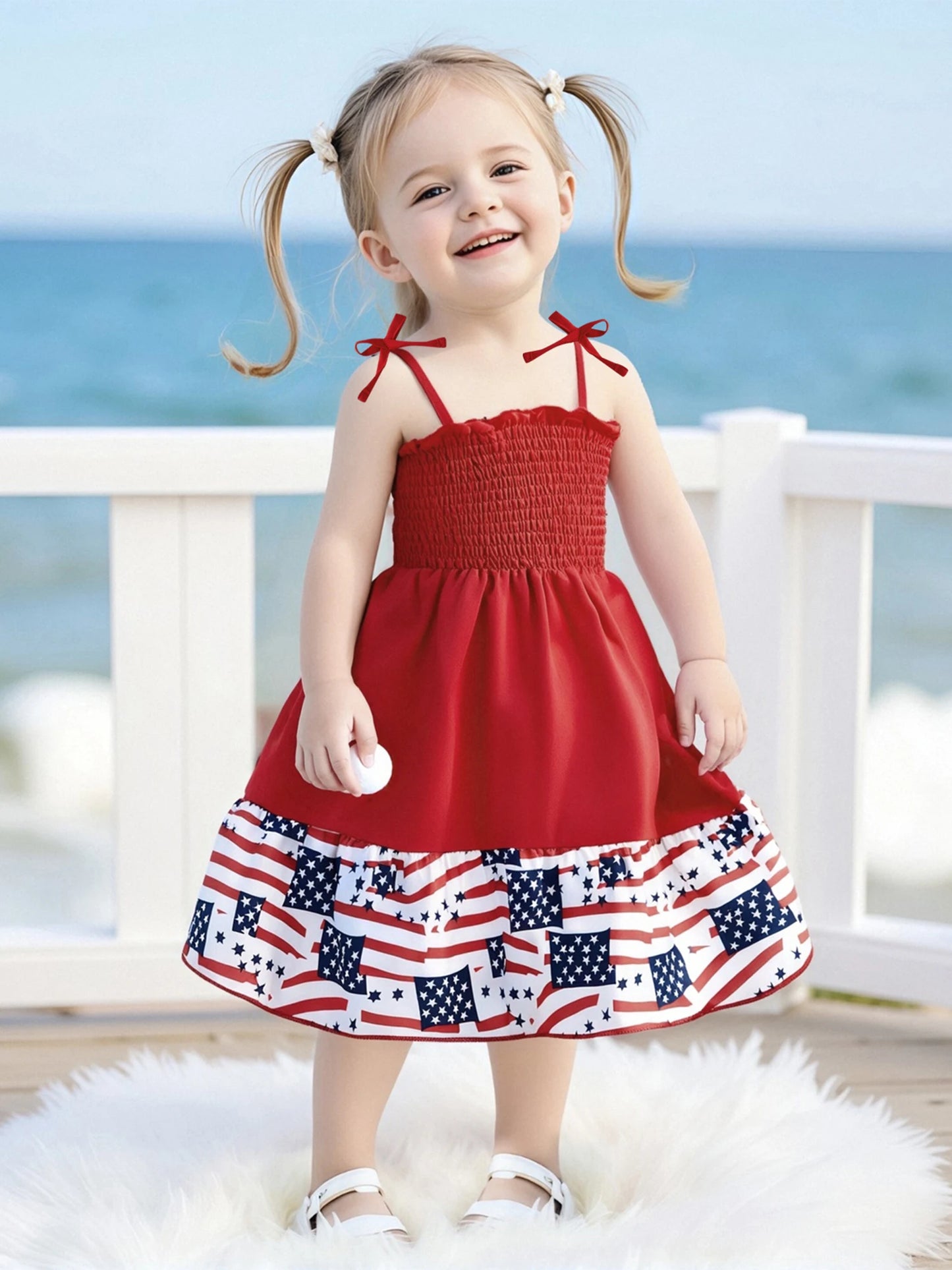 Girl's Sleeveless 4th of July Tank Dress