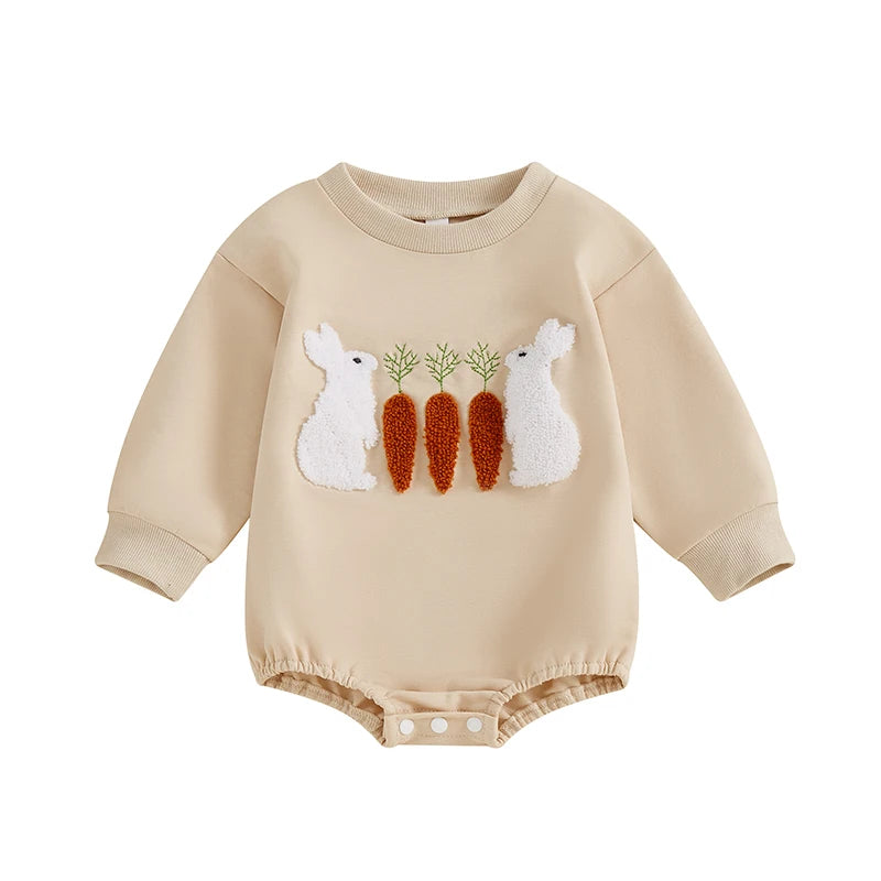 Boy's & Girl's Embroidered Easter Bunny Onesies