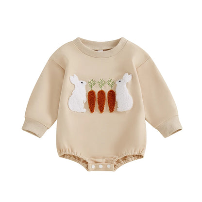 Boy's & Girl's Embroidered Easter Bunny Onesies