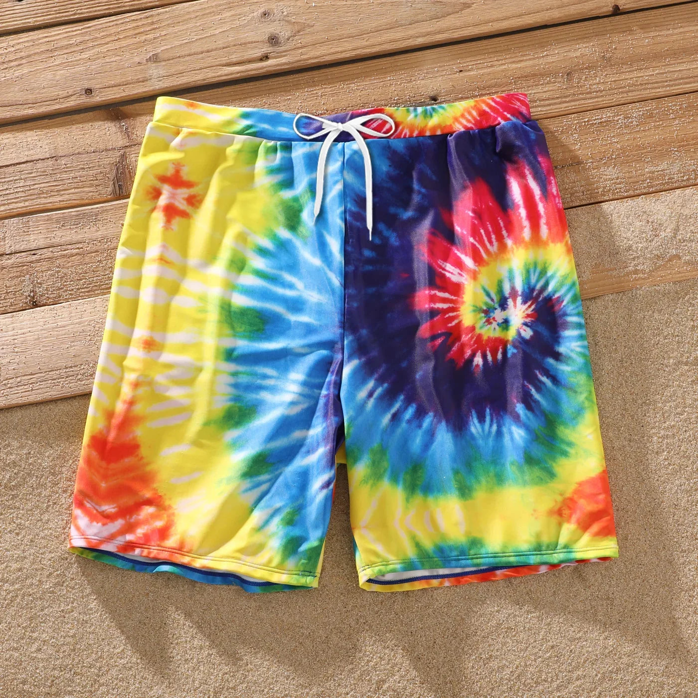 Family Matching! Tie Dye Tank Crop Top Bikini Set Swimwear or Swim Trunks Shorts Suitable for Summer Season