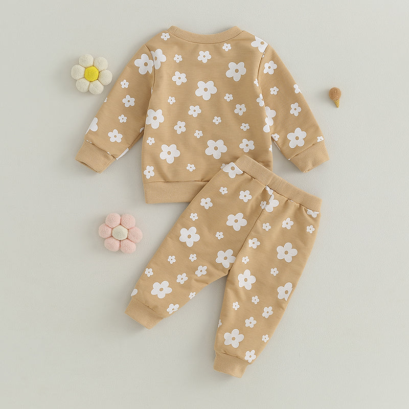 2-Piece Fall Outfits! Girl’s & Boy’s Long Sleeve Flower, Hoodies & Pants Sets