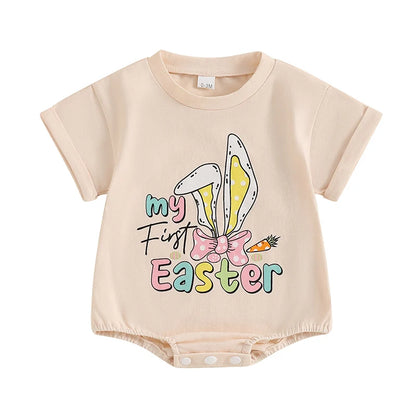 Girl's Easter Bunny Ears Rompers