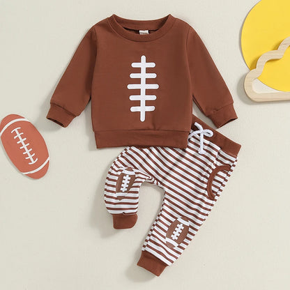 2-piece Fall Sets! Boy's Football Sweatshirts & Sweatpants