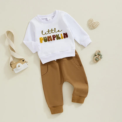 2-piece Sets! Girl's & Boy's *Little Pumpkin* Fall Sweatshirt & Sweatpants