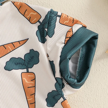 Boy's Easter Bunny Hoodie Rompers