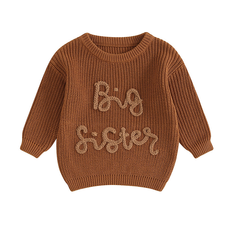 Girl's "Big Sister" Family Matching Sibling Sweaters