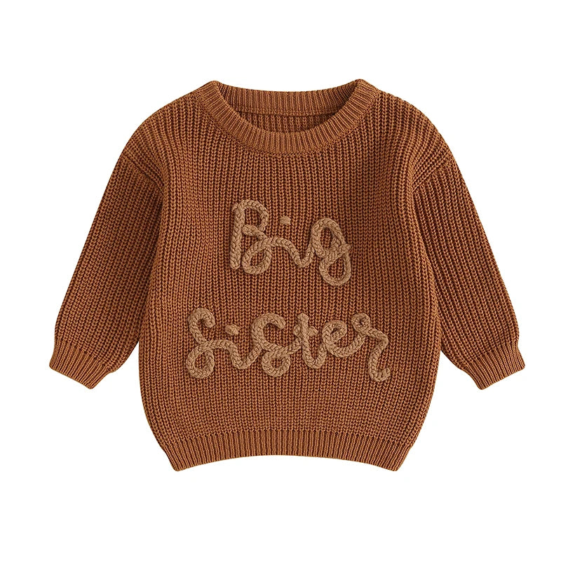 Girl's "Big Sister" Family Matching Sibling Sweaters
