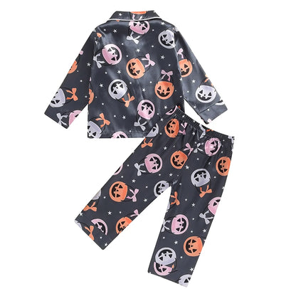 Halloween Pajamas! Girl’s Long Sleeve Pumpkin Tops