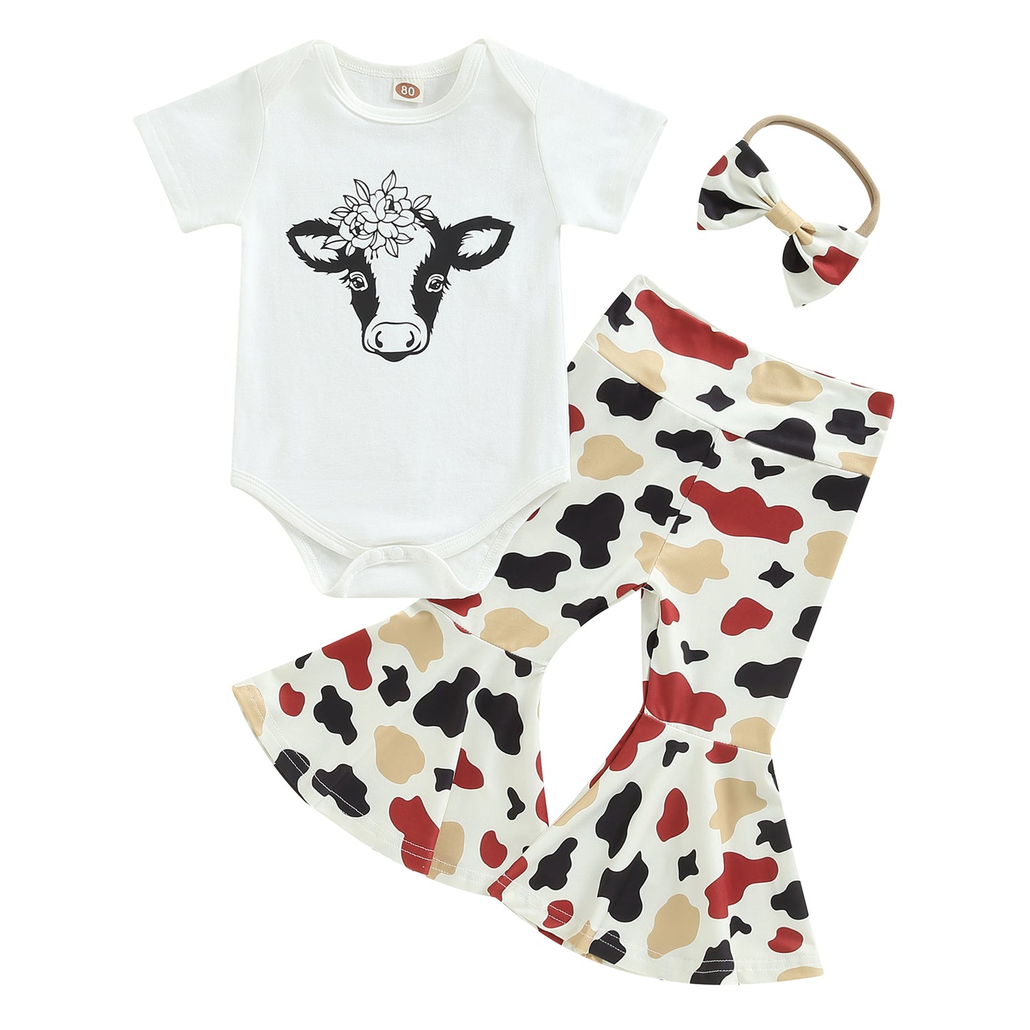 2-Piece Fall Outfits! Girl’s Short Sleeve Sweatshirt, Pants & Headband Sets