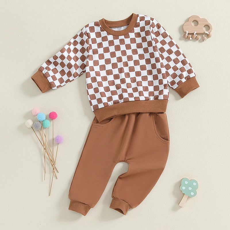 2-Piece Fall Outfits! Girl’s & Boy’s Long Sleeve Sweatshirt & Pants Sets