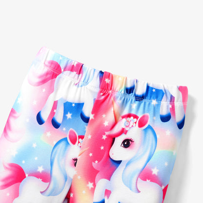 Girl's Sweet Unicorn Animal  Leggings
