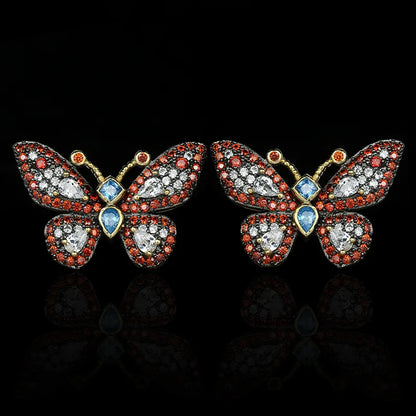 Butterfly Earrings Butterfly Earrings Zircon Butterfly Earrings