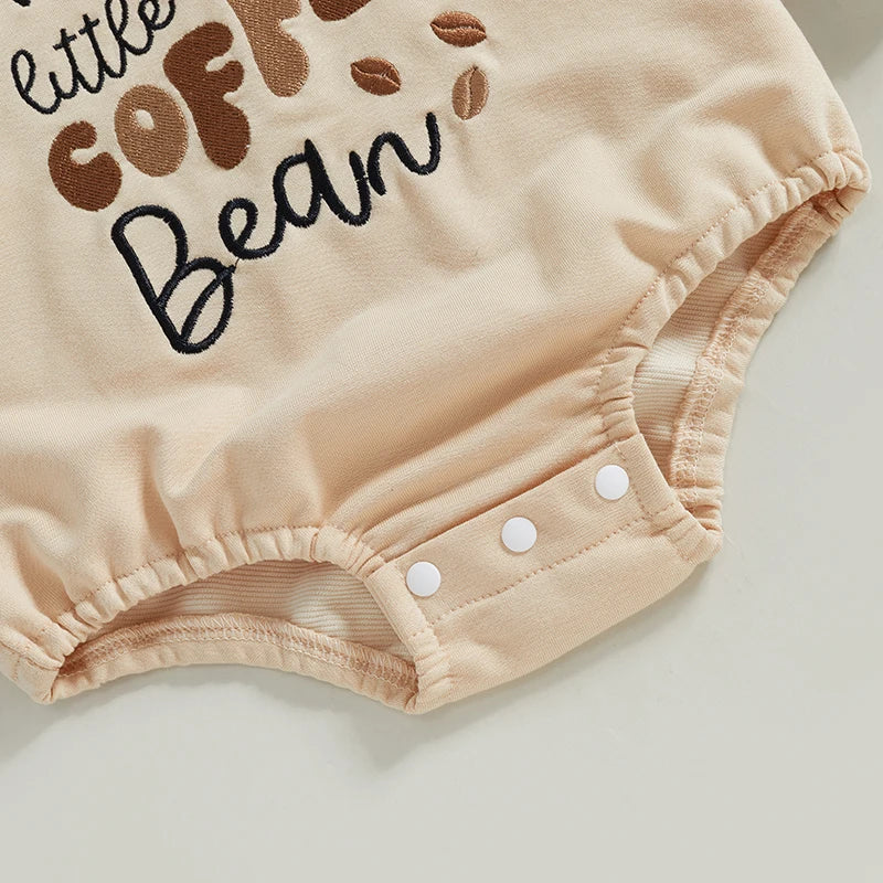 Boy's & Girl's "Mama's Little Coffee Bean" Sweatshirt Rompers