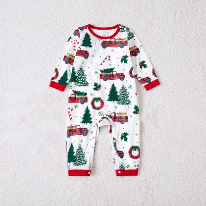 Family Matching! Christmas Pajamas with Rompers or Long Sleeve Top & Pant