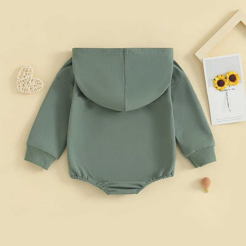 Boy's & Girl's Long Sleeve Hooded Sweatshirt Rompers
