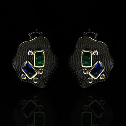 Geometric Gemstone Earrings