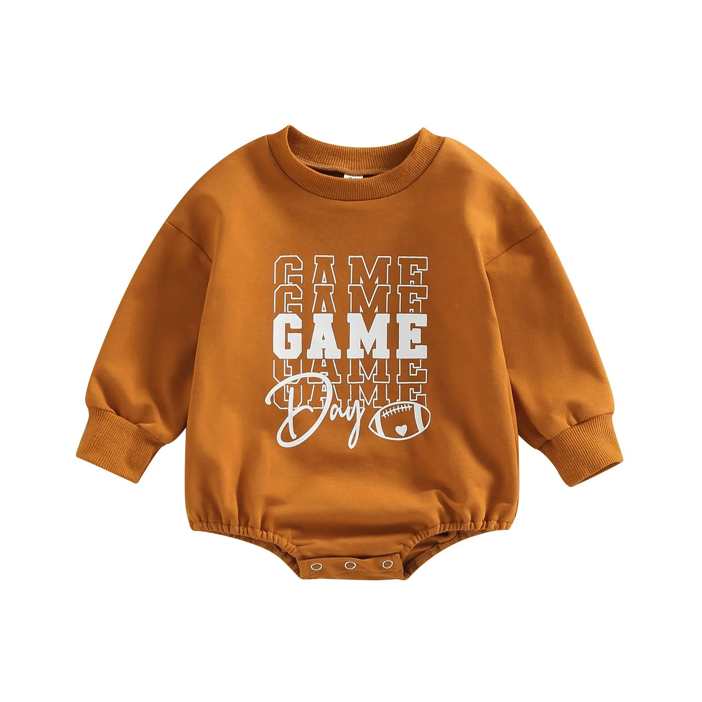 Boy's & Girl's Football Sweatshirt Rompers "Game Day"
