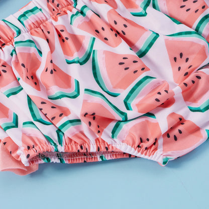 Toddler Newborn Baby Girls Bikinis Set Swimsuit Watermelon Print Swimwear Beachwear Clothes