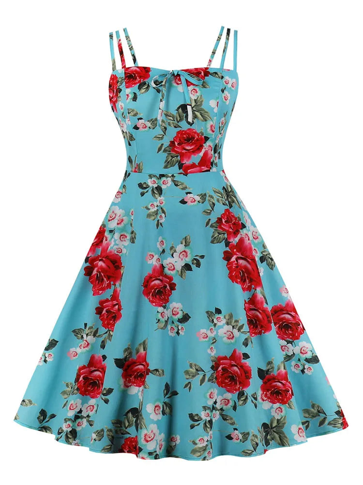 Vintage Floral Party Dress