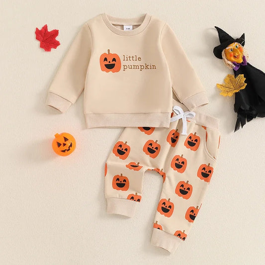 2-piece Halloween Sets! Girl's & Boy's *Little Pumpkin* Sweatshirt & Sweatpants