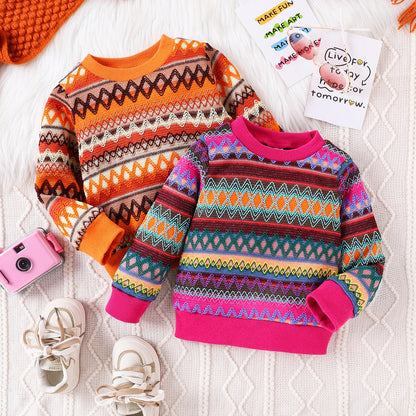 Girl's Patterned Sweater