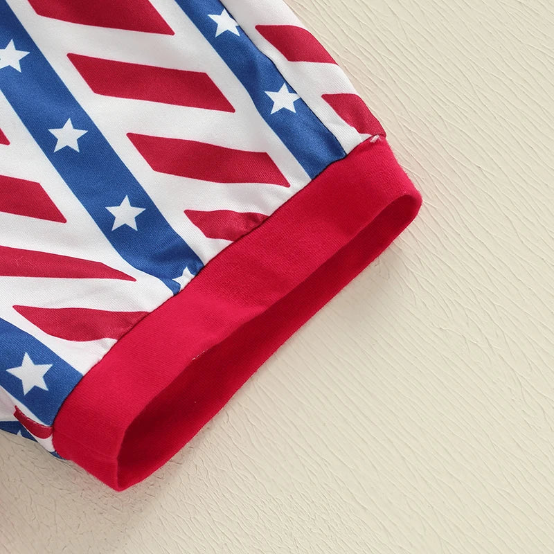 Boy's 2-Piece 4th of July T-Shirts & USA Flag Shorts Sets